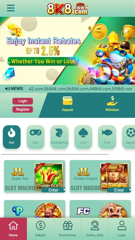 8K8 Mobile App - Play casino games on mobile